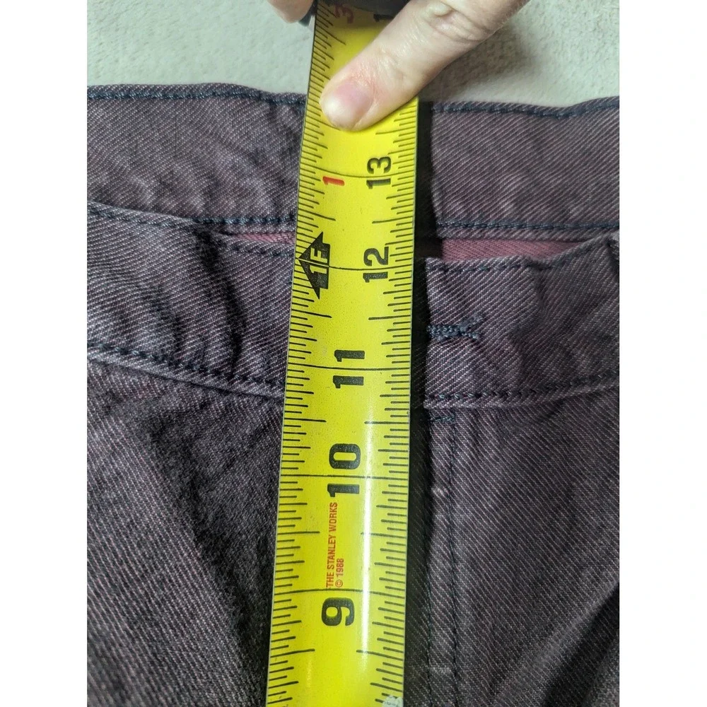 Levis 501 Jeans Mens 38x34* Purple Dark Wash Straight Button Fly Classic‎ Denim